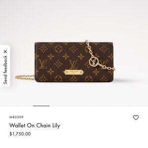 Louis Vuitton Monogram Lily Wallet on Chain